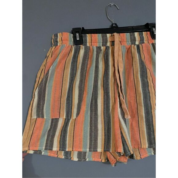 Shein Striped Beach Summer Drawstring Shorts Size 2XL NWOT - Picture 3 of 6